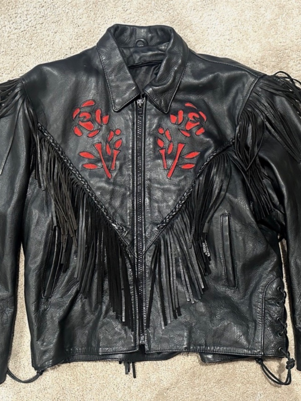 1980s Shafs Leather Women Biker Jacket